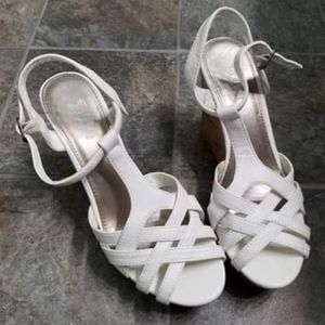 Brash 4 and a half inch heel wedge sandles